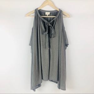 Anthropologie cold shoulder top